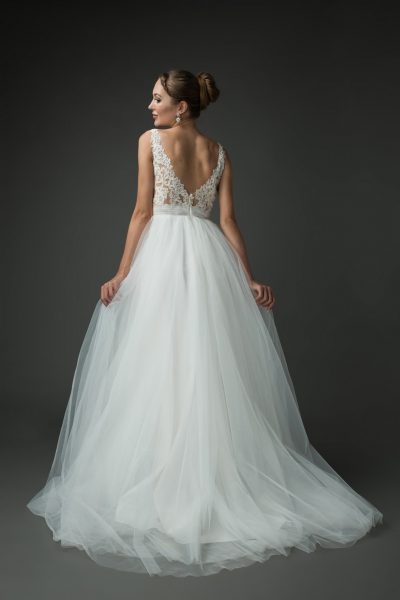 sweet tulle ballgown, Grace + Ivory wedding gowns with lace