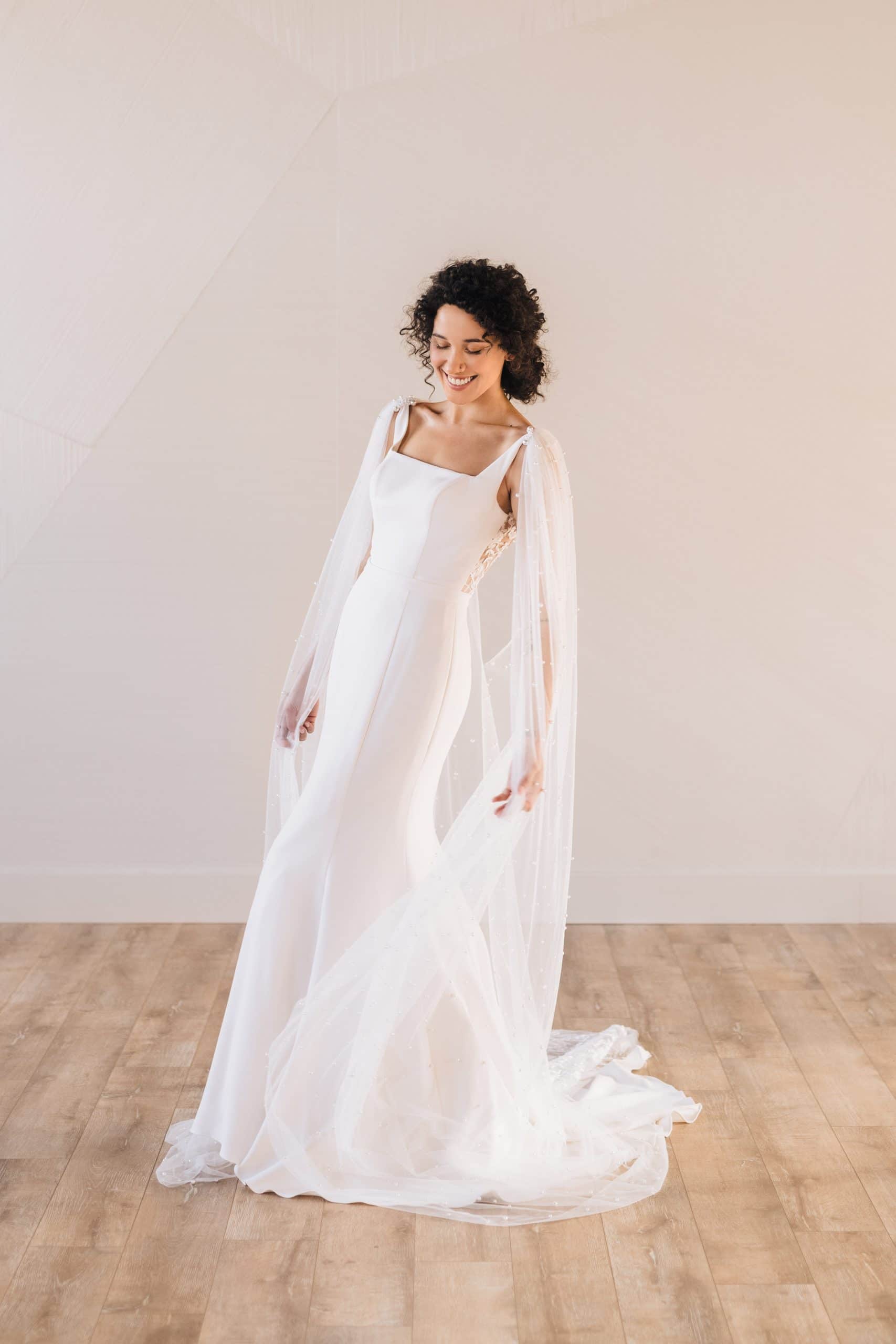 Chapel Veil, Pearl Tulle by Grace + Ivory