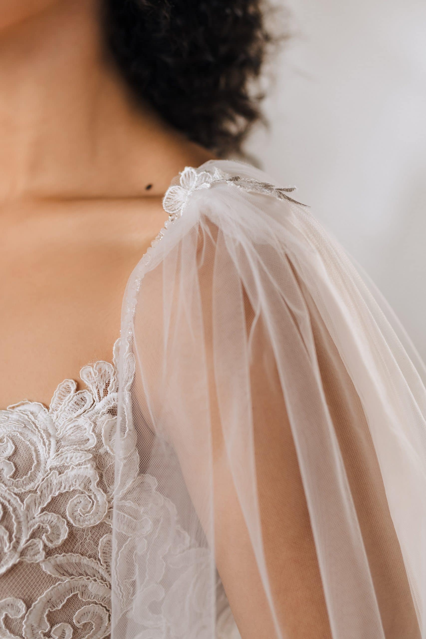 Chapel Veil, Pearl Tulle by Grace + Ivory