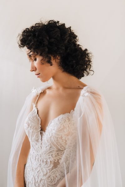 Chapel Veil, Pearl Tulle by Grace + Ivory