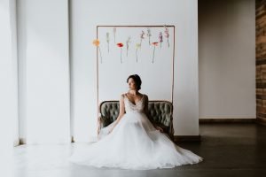 Grace + Ivory Gemma Dress. Soft Tulle ballgown wedding dress.