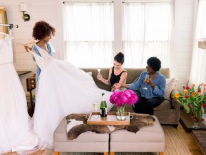 Try-At-Home wedding dress photoshoot