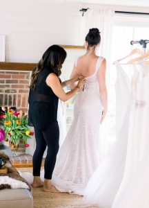 Try-at-home wedding dress depiction