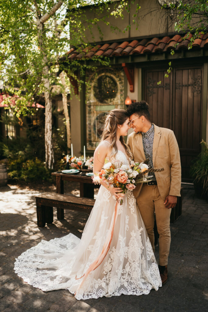 fall wedding dress nude underlay ivory bohemian gown