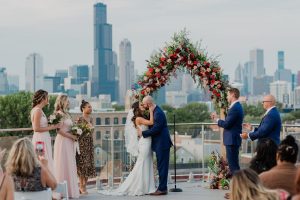 summer 2022 Wedding Inspiration - Lacuna Lofts skydeck ceremony