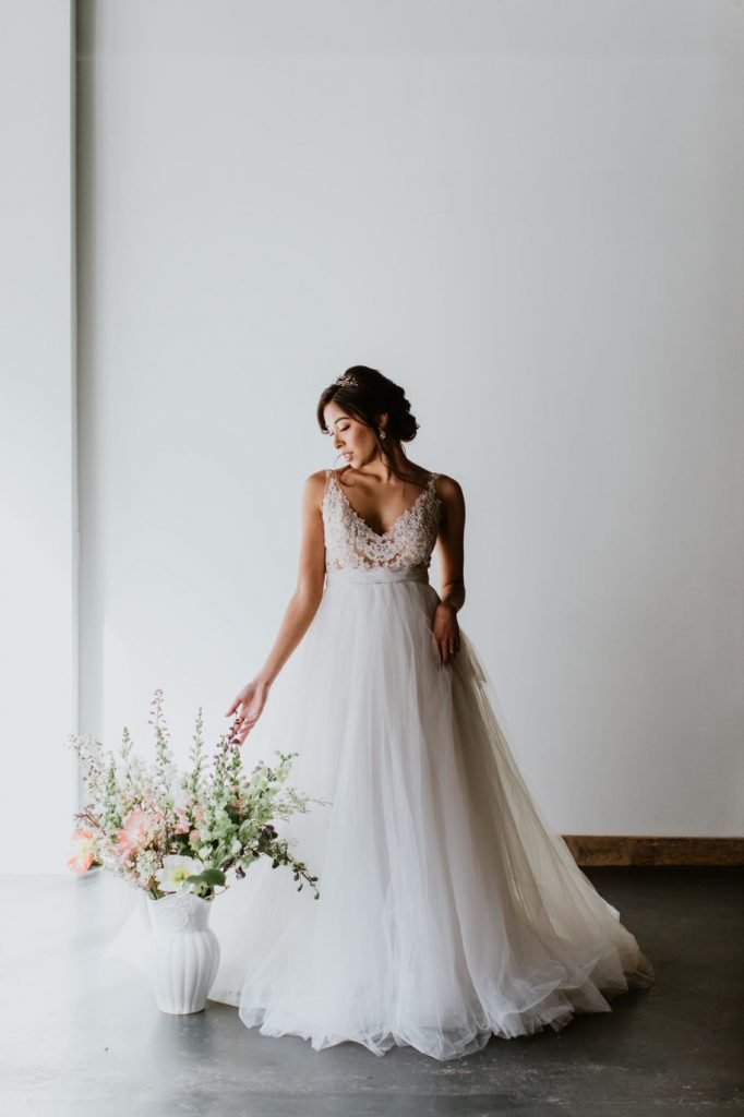 Gemma Gown. Tulle wedding dress ballgown.