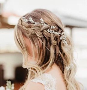 non veil options wedding hair headpiece