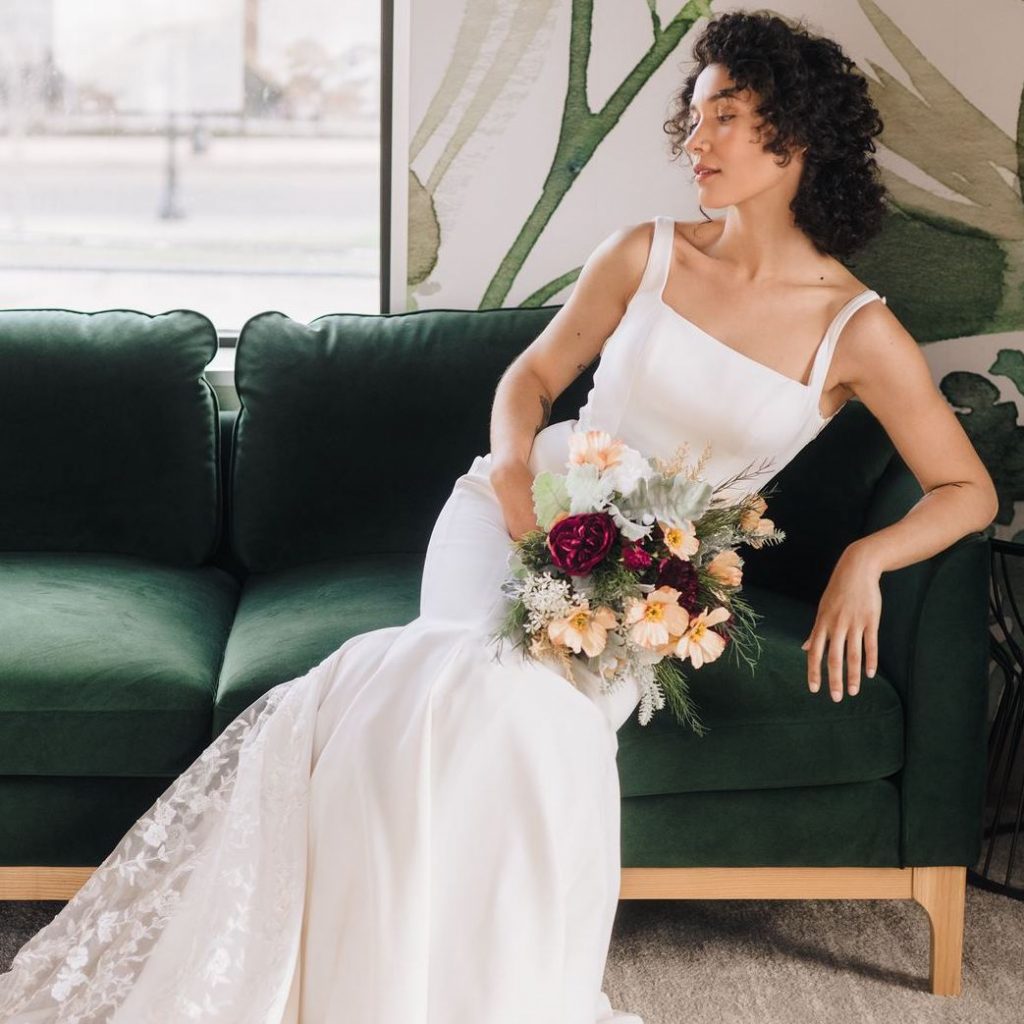 Five Days of Grace Holiday Giveaway Wedding Blog crepe gown