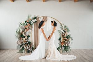 two brides at the alter lace wedding dresses you can try at home off white dress ivory lace gowns