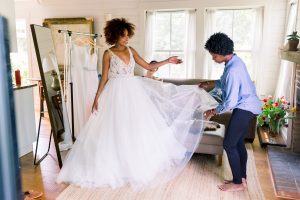 Wedding gown shopping at home