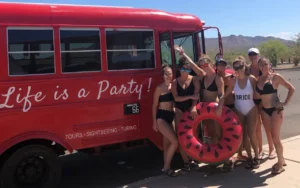 retro party bus things on do in scottsdale bachelorette party