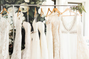 wedding dress shopping rack Grace + Ivory bridal