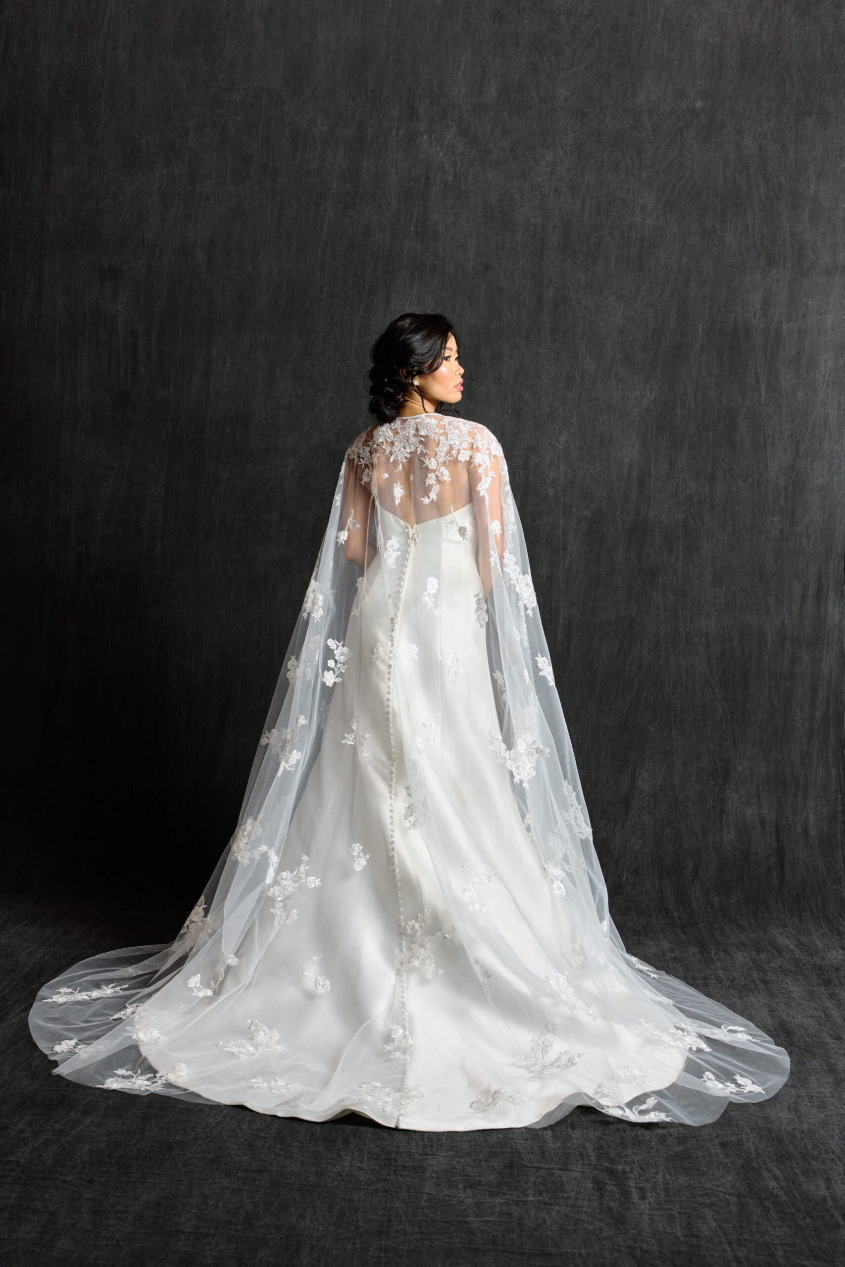 wedding dress with cape