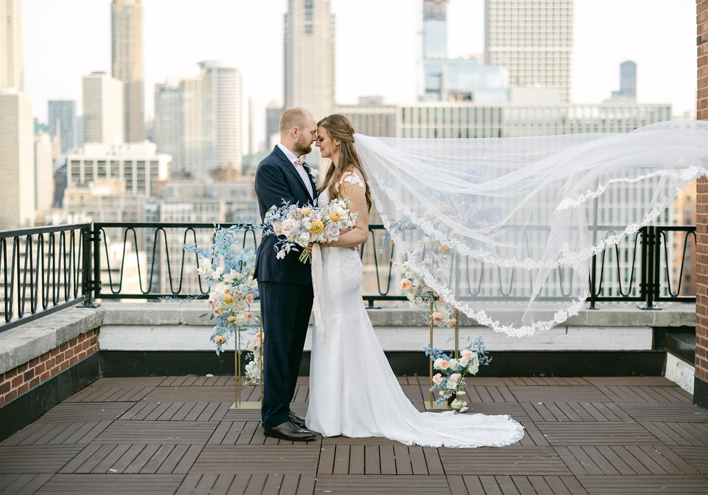 Chicago skyline wedding venue rooftop ambassador 