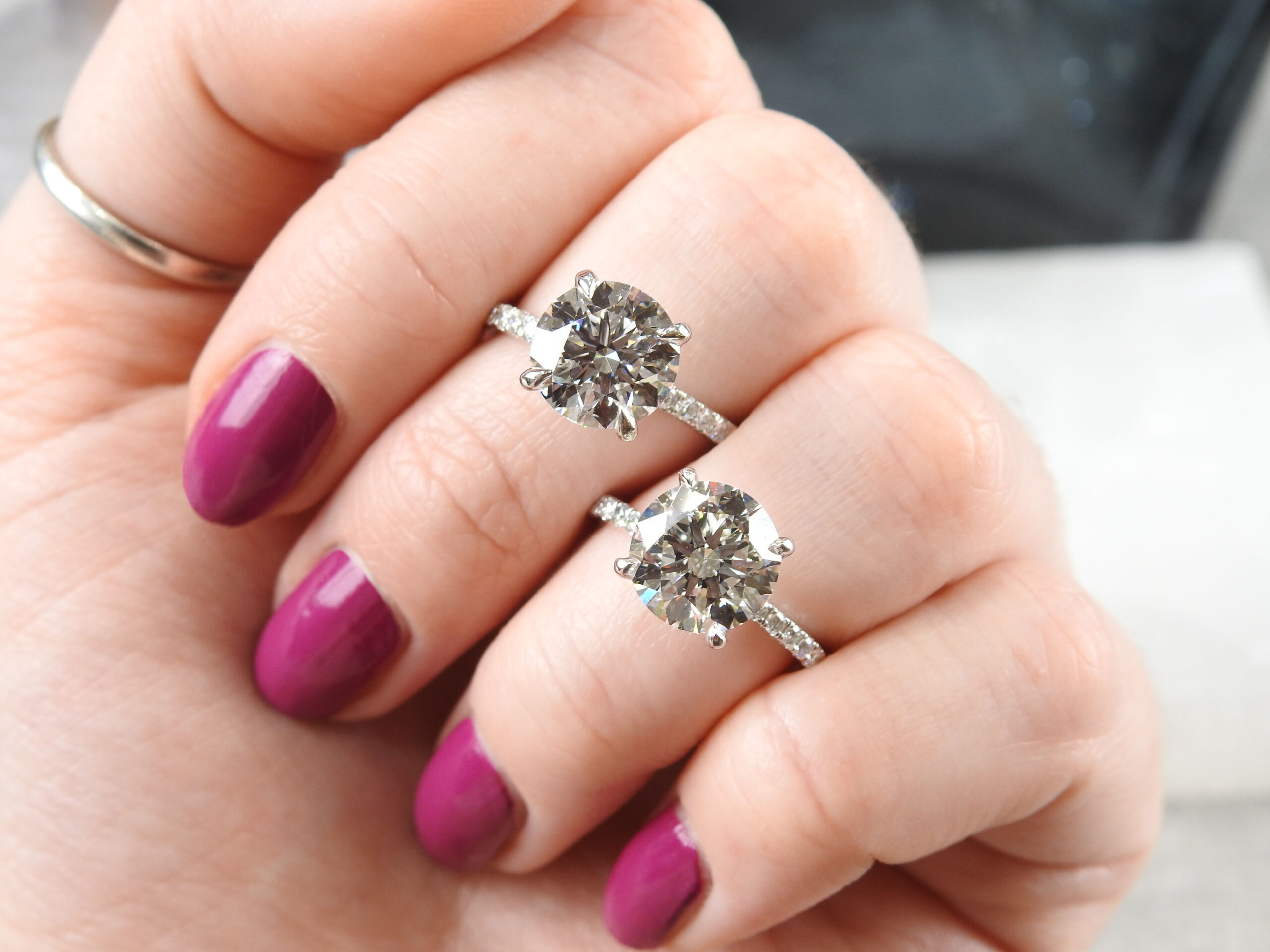 lab-grown diamond engagement ring 