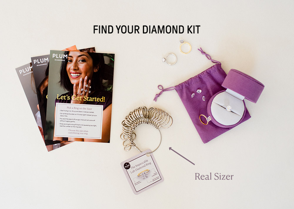how to find your ring size kit from plum diamonds