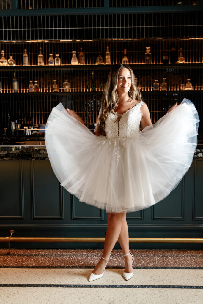 Lace And Tulle Short Wedding Party Dress Grace Ivory