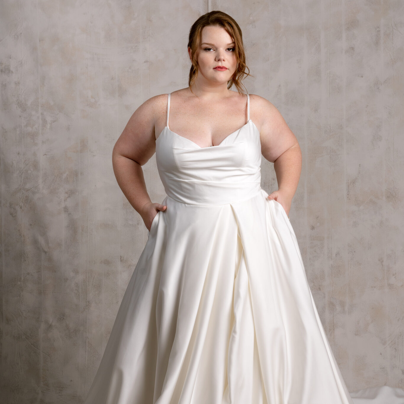 slim fit dress slacks Off-White Plus-Size Prom Dress with Corset Off White / 20 main image 0
