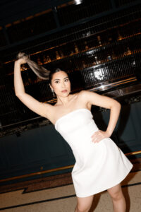 Cait Short Wedding Dress in Crepe