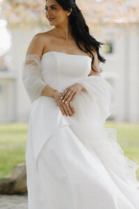 crepe ballgown wedding dress