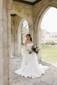 romantic clean ballgown wedding dress