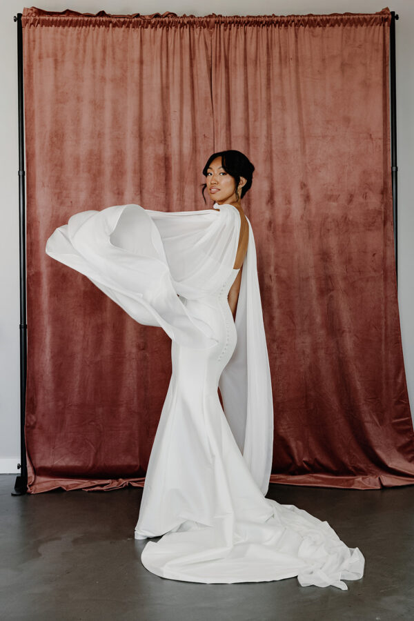 Long Silk Wedding Neck Scarf - Image 4