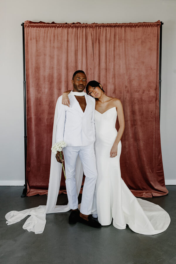 Long Silk Wedding Neck Scarf - Image 3
