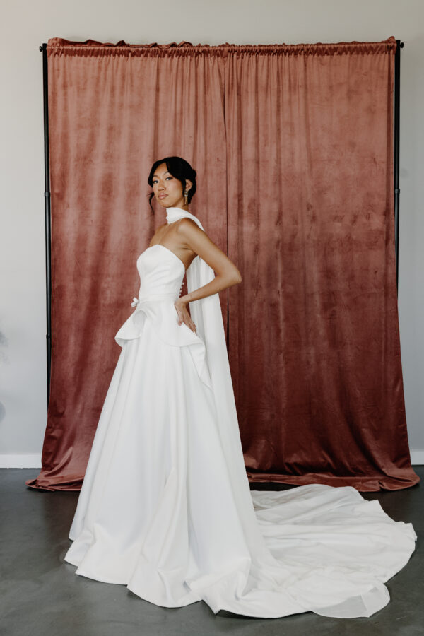 Long Silk Wedding Neck Scarf - Image 3