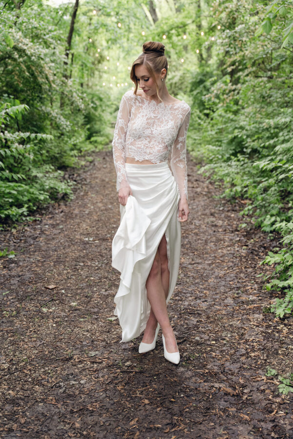 Vintage Lace Boat Neck Dress Bolero - Image 5