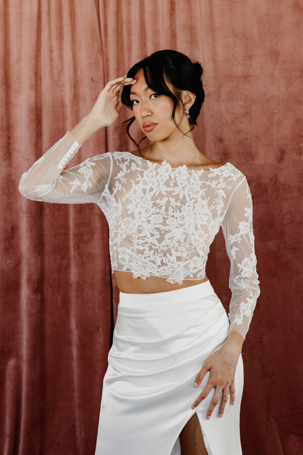 Vintage Lace Boat Neck Dress Bolero - Image 8