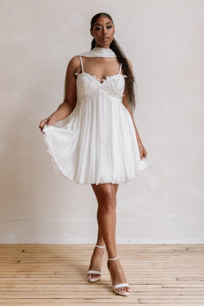 Hailee Ivory Party Dress