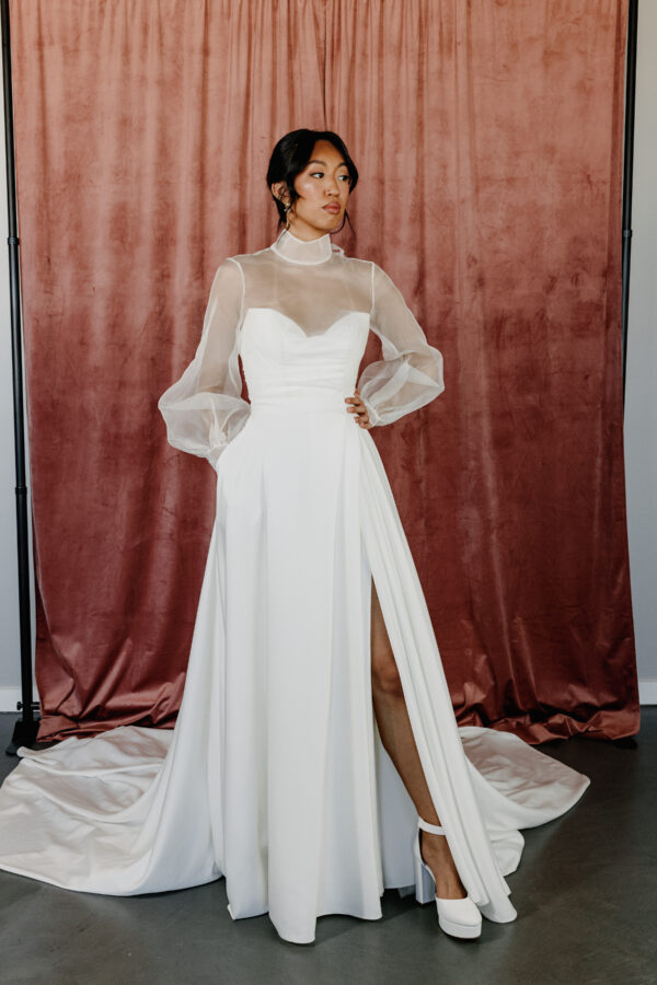 Silk Organza Blouse Bridal Top - Image 3