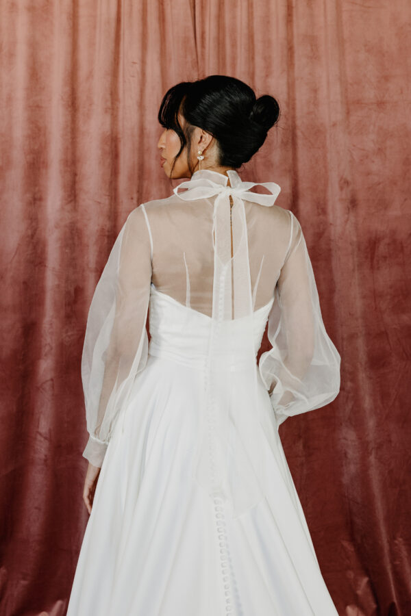 Silk Organza Blouse Bridal Top - Image 2