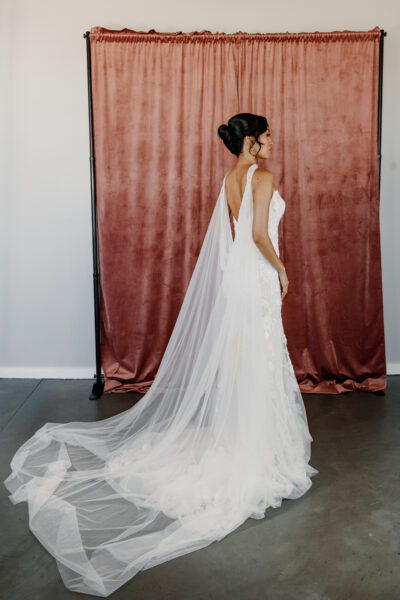 Tulle Bridal Beaded Neck Cape