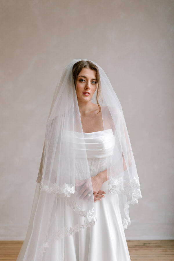 Jessie Lace Edge Blusher Veil - Image 3